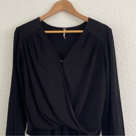 Free People Check On It Wrap Blouse - Picture 4 of 8